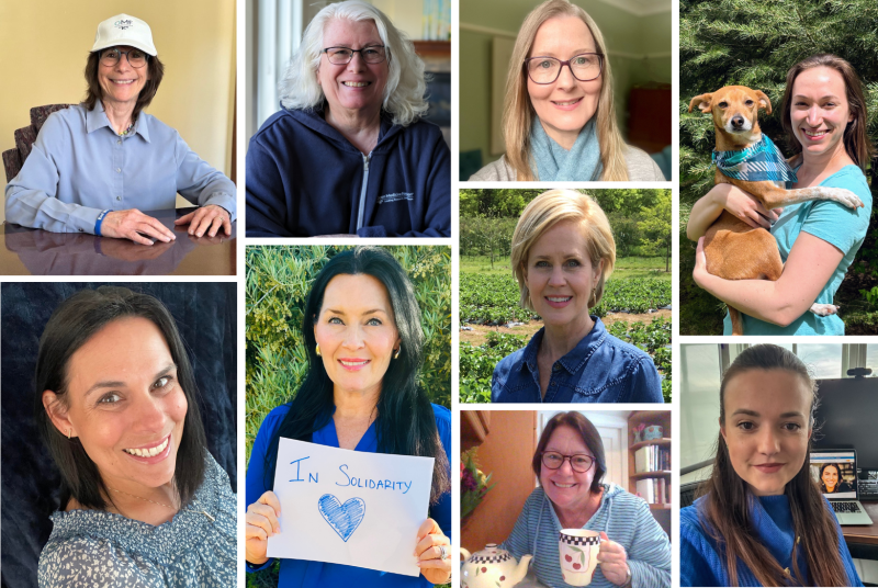 OMF Team A collage of the foundation team: Linda Tannenbaum, Kimberly Hicks, Jillian Payne, Lynn Bousquet, Lindsay Daguerressar, Danielle Meadows, Karolina Kutilek, Janis Maslyk & Rebecca Morse.